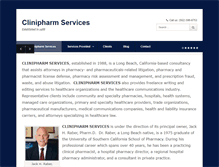 Tablet Screenshot of clinipharmservices.com
